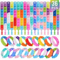 Pacote de 36 pulseiras Fidget PicCircuit para crianças de 4 a 8 anos, 8 a 12 anos