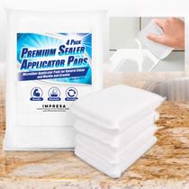Pacote de 4 almofadas aplicadoras de selagem reutilizáveis tecido de microfibra