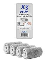 Pacote de 4 almofadas de limpeza de microfibra de reposição para esfregão X3 Pacote de 4 almofadas de limpeza de microfibra de reposição para esfregão X3