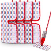 Pacote de 4 almofadas de recarga Mop compatíveis com O-Cedar ProMist MAX Pacote de 4 almofadas de recarga Mop compatíveis com O-Cedar ProMist MAX