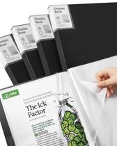 Pacote de 4 Binder Dynta com capa de plástico A4 preta com 30 bolsos