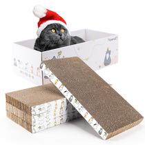 Pacote de 4 Caixas de Arranhador para Gatos PatienceT com Catnip