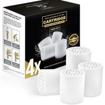 Pacote de 4 cartuchos de filtro de reposição para chuveiro AquaHomeGroup Pacote de 4 cartuchos de filtro de reposição para chuveiro AquaHomeGroup