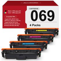 Pacote de 4 cartuchos de toner compatíveis com Canon 069 ALLWORK