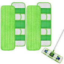 Pacote de 4 esfregões de microfibra para esfregões Swiffer XL reutilizáveis Pacote de 4 esfregões de microfibra para esfregões Swiffer XL reutilizáveis