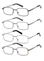 Pacote de 4 óculos de leitura HIGHLIKE para homens com estojos macios 2,5 x Pacote de 4 óculos de leitura HIGHLIKE para homens com estojos macios 2,5 x
