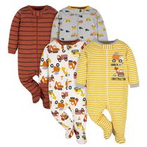 Pacote de 4 para bebês Sleep 'N Play Footie Gerber, 3 a 6 meses Pacote de 4 para bebês Sleep 'N Play Footie Gerber, 3 a 6 meses