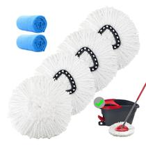 Pacote de 4 recargas de microfibra Spin Mop para FAMEBIRD Spin Mop Pacote de 4 recargas de microfibra Spin Mop para FAMEBIRD Spin Mop