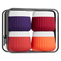 Pacote de 4 recipientes de viagem Mrsdry com saco transparente e potes de silicone Pacote de 4 recipientes de viagem Mrsdry com saco transparente e potes de silicone