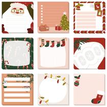 Pacote de 450 folhas de notas adesivas de Natal Clothmile 9 Styles Pacote de 450 folhas de notas adesivas de Natal Clothmile 9 Styles