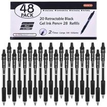 Pacote de 48 canetas de gel Shuttle Art Black (20 canetas com 28 recargas) Pacote de 48 canetas de gel Shuttle Art Black (20 canetas com 28 recargas)