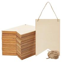 Pacote de 48 cartazes de madeira com saudações sustentáveis para artesanato Pacote de 48 cartazes de madeira com saudações sustentáveis para artesanato