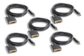 Pacote de 5 cabos Cablelera DisplayPort para DVI (ZPK016SI-05)
