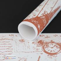 Pacote de 5 Folhas de EVA Estampado 40x60cm VINTAGE Branco - Kreateva