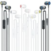 Pacote de 5 fones de ouvido Wired Anniong com microfone Android iOS