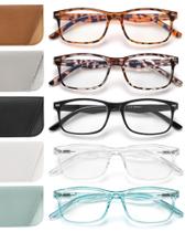 Pacote de 5 óculos de leitura JOLISU para mulheres Anti-Blue Light 3.25