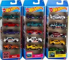 Pacote de 5 unidades para carros e caminhões de brinquedo Hot Wheels, escala 1:64 Pacote de 5 unidades para carros e caminhões de brinquedo Hot Wheels, escala 1:64