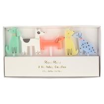 Pacote de 5 velas Meri Meri Dog para cupcakes ou bolo