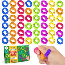 Pacote de 50 anéis sensoriais KLT Fidget Rings para crianças com autismo