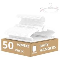 Pacote de 50 cabides para bebês WJWSKI, 11-14,5 cm ajustáveis para armário Pacote de 50 cabides para bebês WJWSKI, 11-14,5 cm ajustáveis para armário