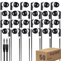 Pacote de 50 fones de ouvido Earbud Yoley Bulk para sala de aula