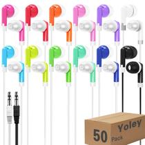 Pacote de 50 fones de ouvido Yoley Classroom para crianças e crianças em idade escolar Pacote de 50 fones de ouvido Yoley Classroom para crianças e crianças em idade escolar
