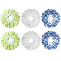 Pacote de 6 almofadas de recarga Spin Mop compatíveis com Simpli-Magic Pacote de 6 almofadas de recarga Spin Mop compatíveis com Simpli-Magic