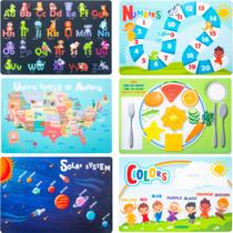 Pacote de 6 jogos americanos educativos Hapinest para crianças e bebês