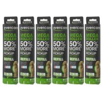Pacote de 6 recargas Lint Roller Evercare para pêlos de animais de estimação, 300 folhas