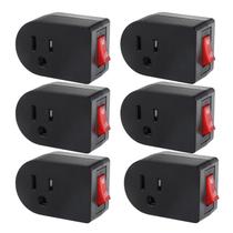 Pacote de 6 tomadas aterradas VSEER com interruptor liga/desliga 15A 1875W ETL Pacote de 6 tomadas aterradas VSEER com interruptor liga/desliga 15A 1875W ETL