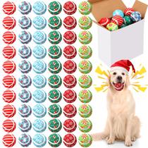 Pacote de 60 bolas de tênis Christmas Squeaky para cães Sosation Pacote de 60 bolas de tênis Christmas Squeaky para cães Sosation
