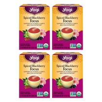 Pacote de 64 sacos orgânicos Yogi Tea Spiced Blackberry Focus