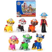 Pacote de 7 bonecos de ação da Paw Patrol Fire Rescue Team