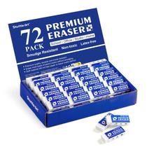 Pacote de 72 Erasers Shuttle Art, branco premium, sem látex