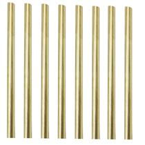 Pacote de 8 barras de torno de barras de torno de latão sólido redondo de 9,5 mm