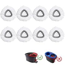 Pacote de 8 cabeças de esfregão de reposição para o esfregão O-Ceda EasyWring Spin