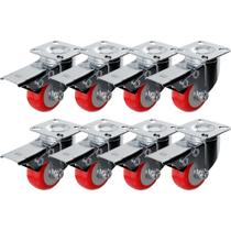 Pacote de 8 Caster Wheels Online Best Service com freio de 2 a 5 polegadas