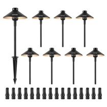 Pacote de 8 luzes de caminho de paisagem VEVOR 3W 210LM 12V-24VAC/DC 3000K