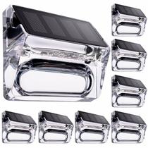Pacote de 8 luzes solares externas Qualdout para Fence Deck Yard Pacote de 8 luzes solares externas Qualdout para Fence Deck Yard