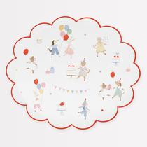 Pacote de 8 pratos de papel Meri Meri Animal Friends com folha dourada Pacote de 8 pratos de papel Meri Meri Animal Friends com folha dourada