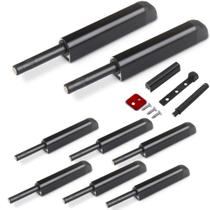 Pacote de 8 travas magnéticas CBRIVE para porta de armário preta Pacote de 8 travas magnéticas CBRIVE para porta de armário preta