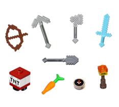 Pacote de acessórios e armas LEGO Minecraft para Steve Alex