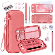 Pacote de acessórios InnoAura Switch Lite Case 17 em 1 Coral