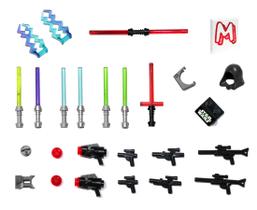 Pacote de acessórios LEGO Star Wars 8 Lightsabers 8 Blasters + Pacote de acessórios LEGO Star Wars 8 Lightsabers 8 Blasters +