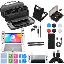 Pacote de acessórios Nintendo Switch OLED com estojo, carregador, etc Pacote de acessórios Nintendo Switch OLED com estojo, carregador, etc