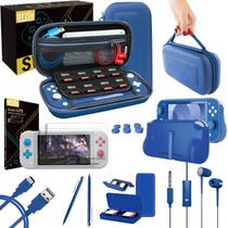 Pacote de acessórios Orzly Switch Lite capa, protetor de tela, cabo USB Pacote de acessórios Orzly Switch Lite capa, protetor de tela, cabo USB