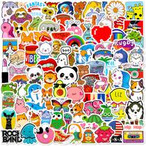 Pacote de adesivos, 100 unidades, mini desenho animado, 4 cm, animal fofo, natureza