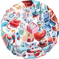 Pacote de adesivos 3D Medical Equipment Anime Waterproof (50 unidades)