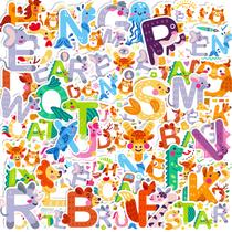 Pacote de adesivos: 50 unidades impermeáveis, números de anime, letras, animais Pacote de adesivos: 50 unidades impermeáveis, números de anime, letras, animais