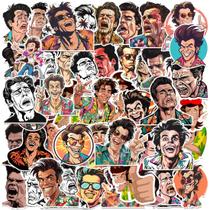 Pacote de adesivos Aces Venturas Anime, vinil impermeável, 50 unidades